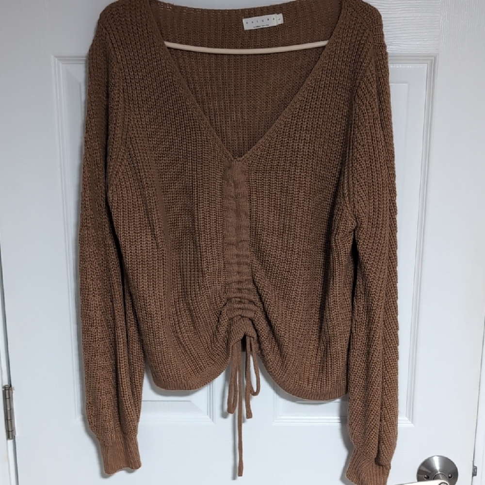 Brown V-Neck Sweater